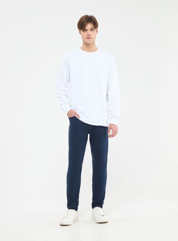 Skinny trousers with 5 pockets blue