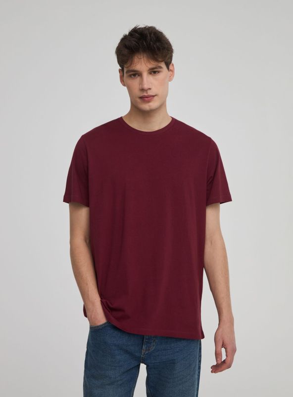 Plain T-shirt burgundy