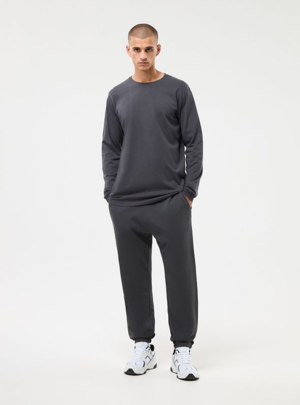 Plain jogger trousers dark gray