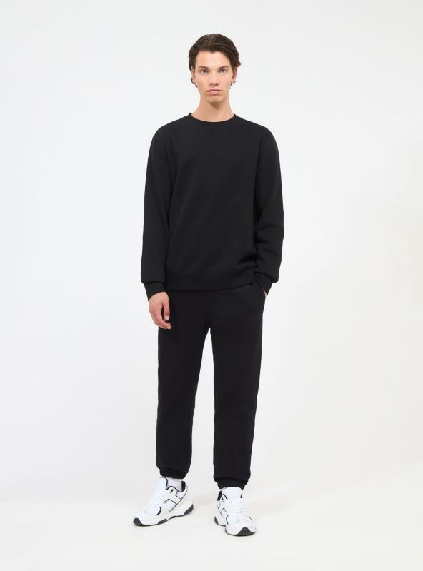 Plain jogger trousers black
