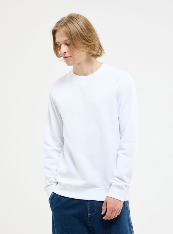 Solid Crewneck Sweatshirt White