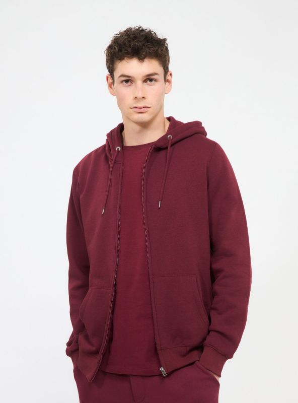 Plain hoodie burgundy