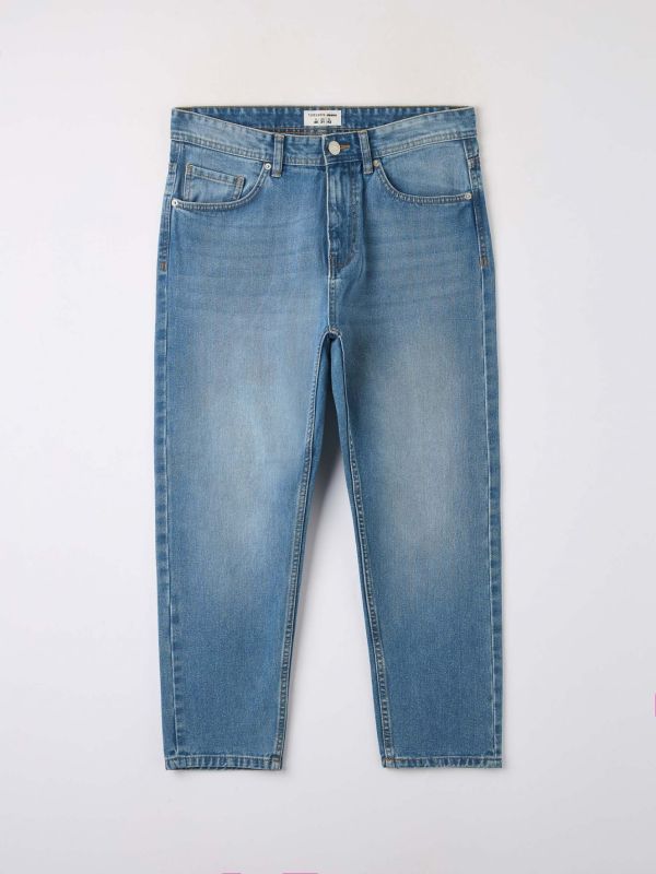 Loose cotton jeans blue