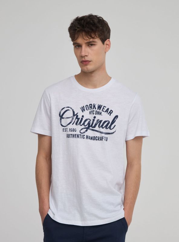 T-shirt with lettering print white