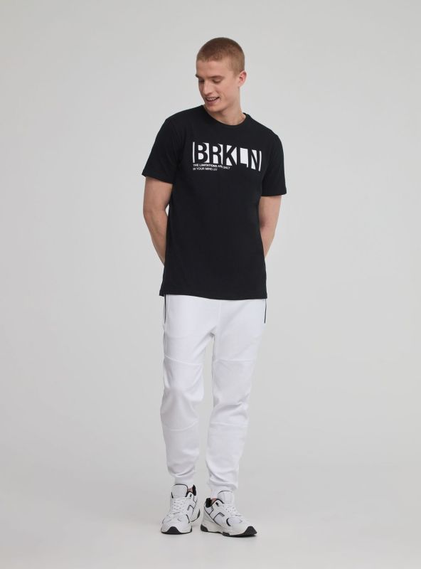 T-shirt with BRKLN logo print black