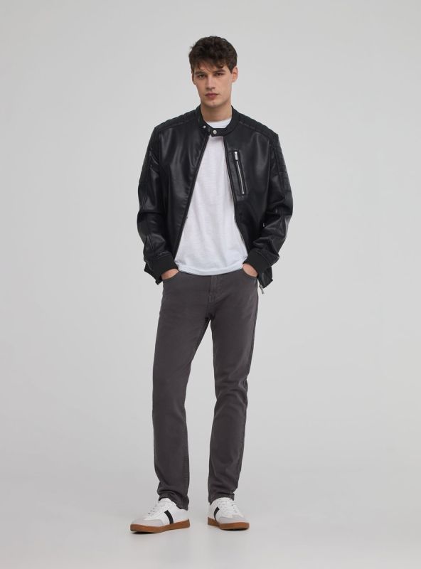 Plain trousers dark gray