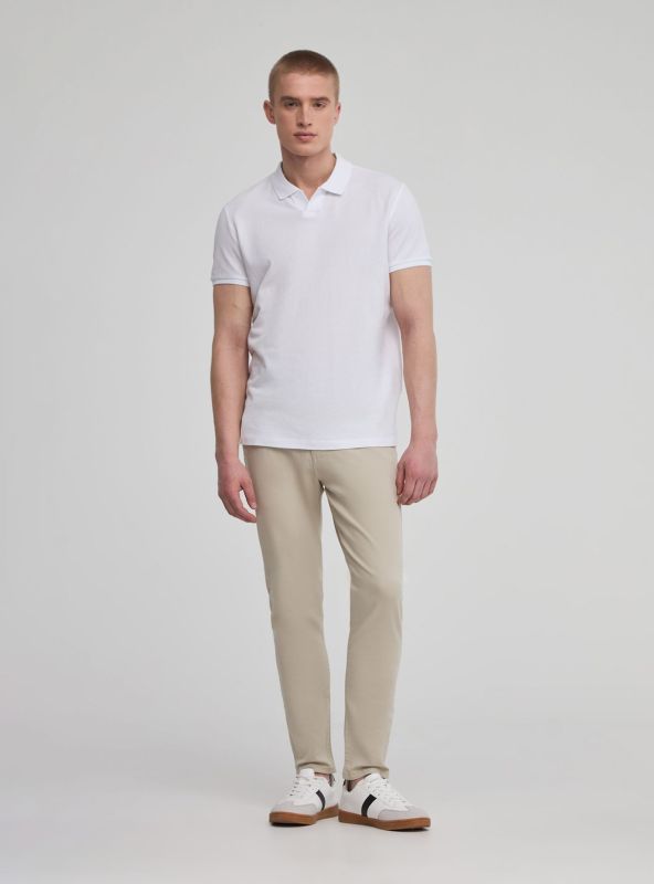 Skinny chino trousers light gray